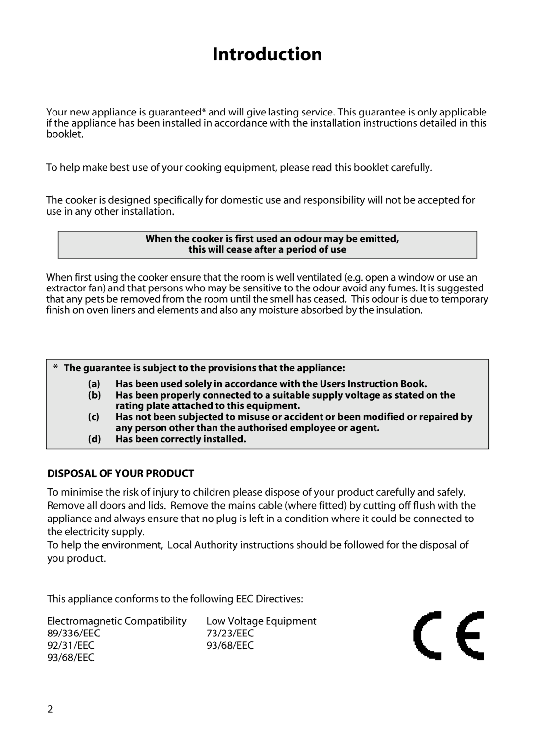 Creda H151E manual Introduction, Disposal of Your Product 