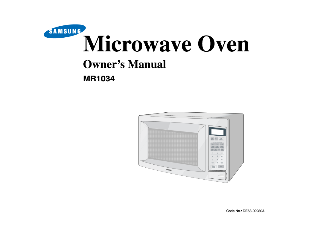 Creda MR1034 owner manual Microwave Oven 