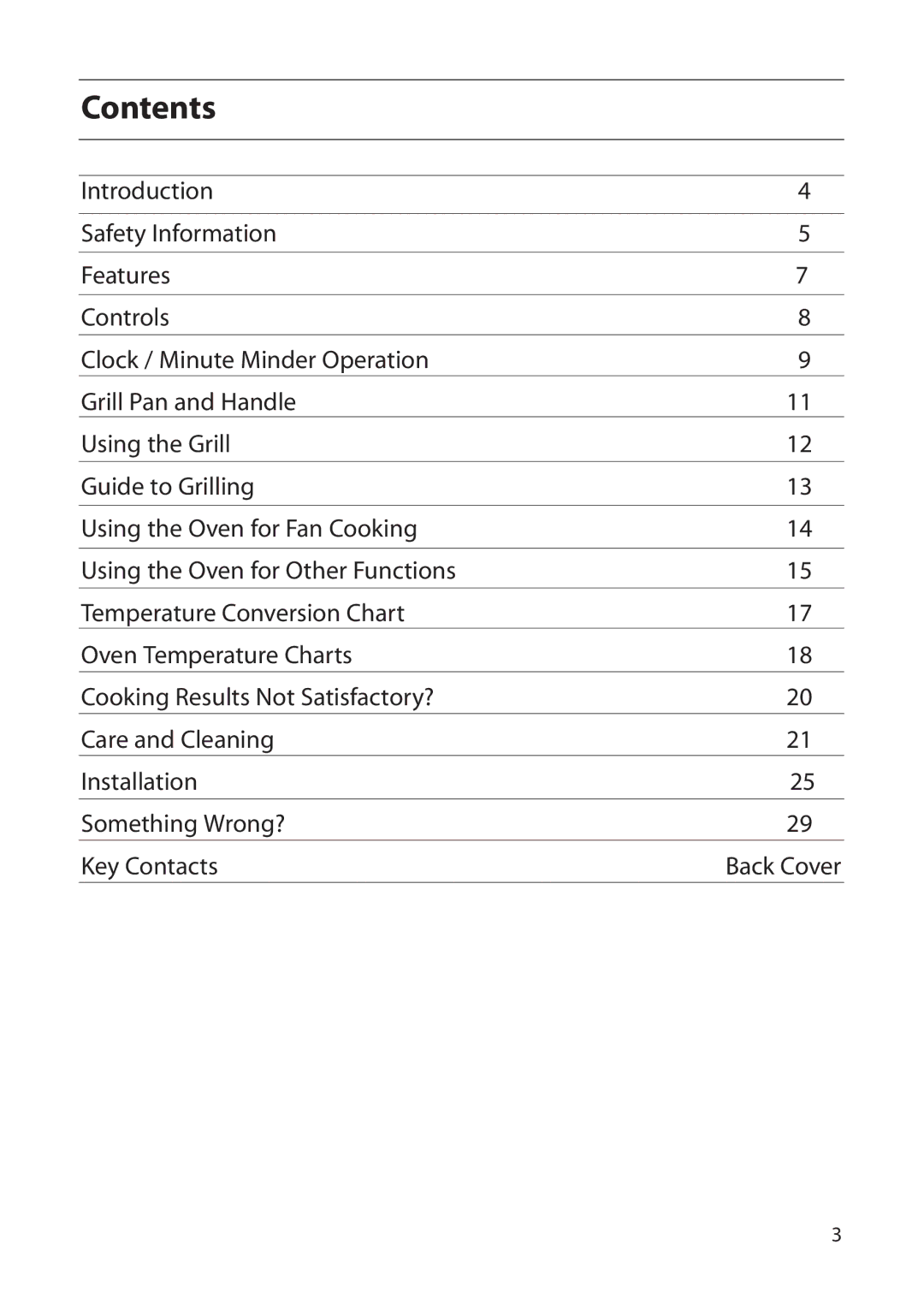 Creda S220E manual Contents 