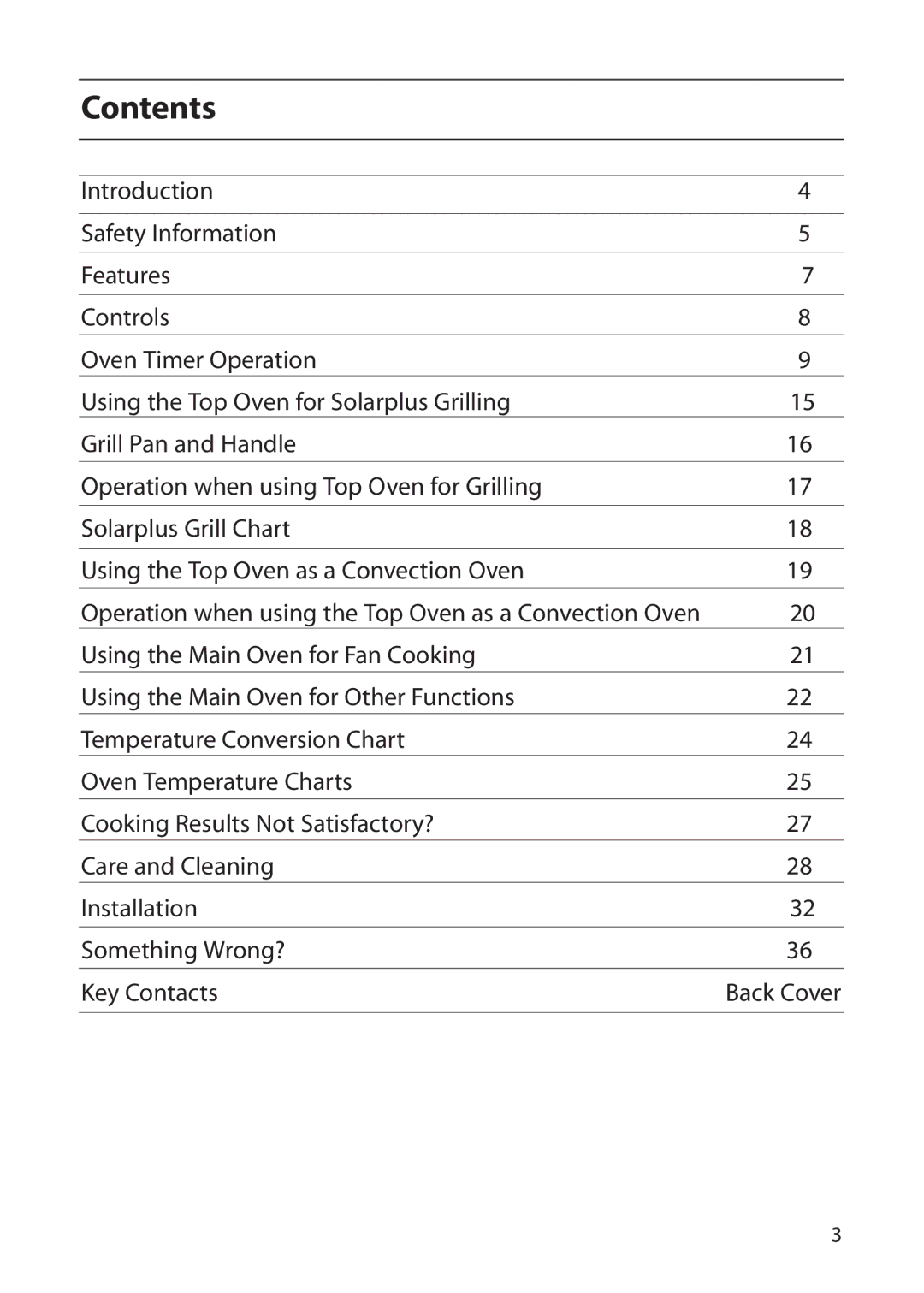 Creda S420E manual Contents 