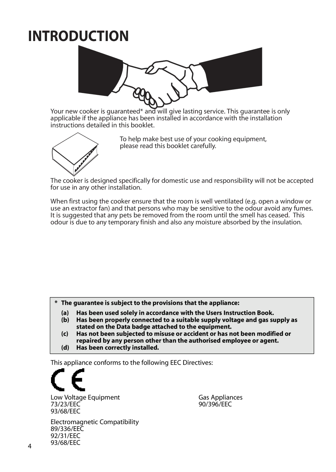 Creda Single Oven manual Introduction 