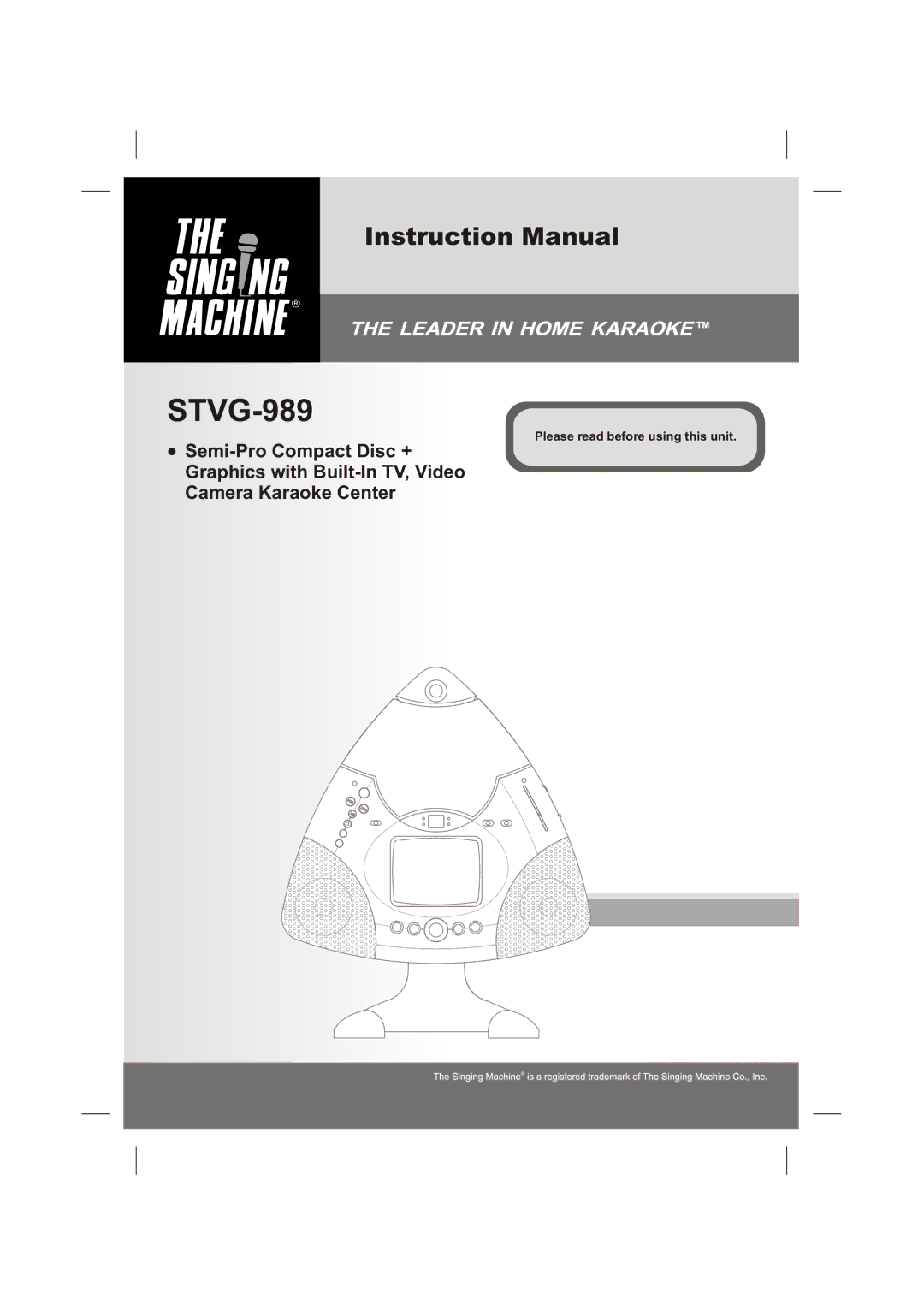 Creek Audio STVG-989 instruction manual 