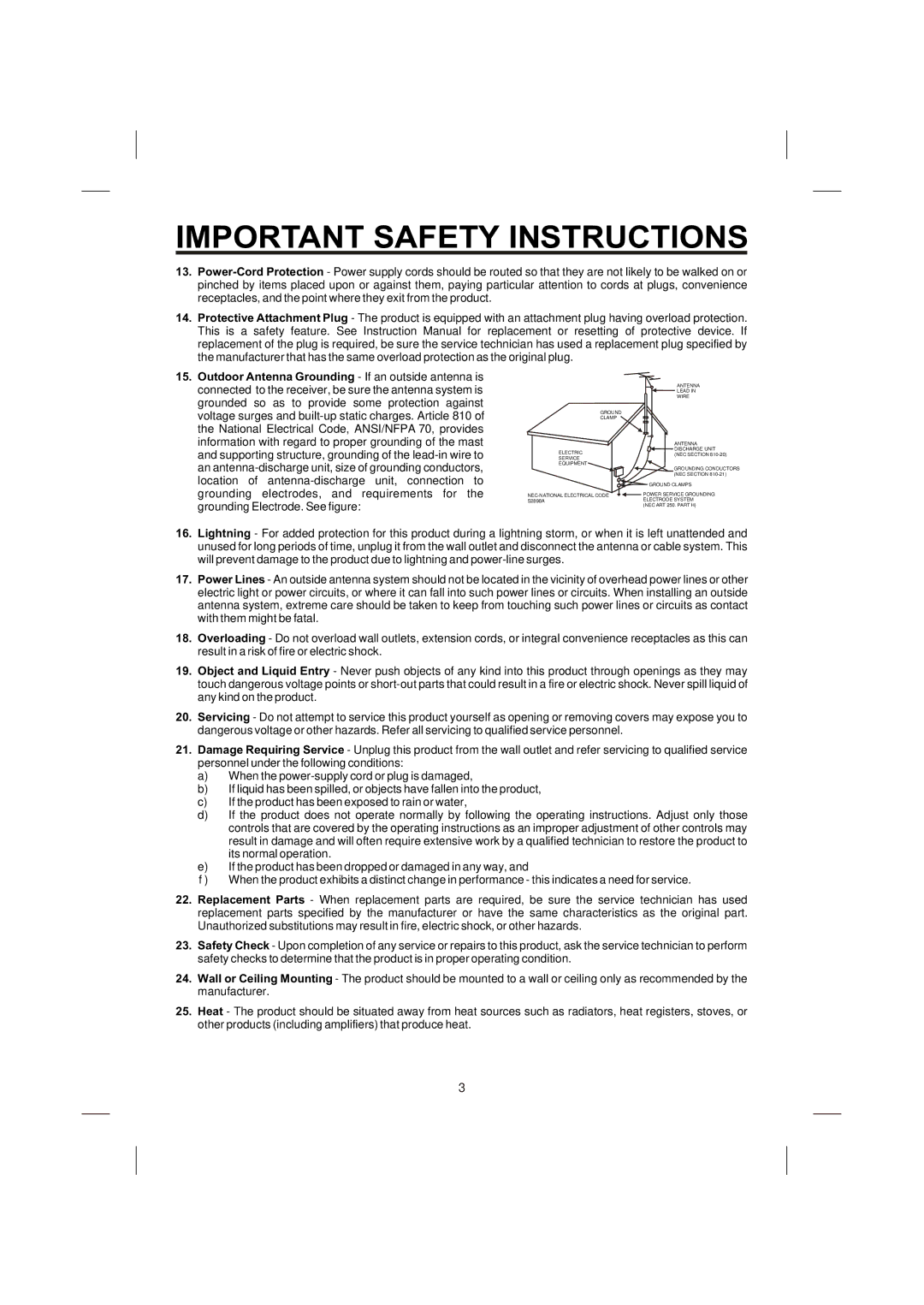 Creek Audio STVG-989 instruction manual Antenna 