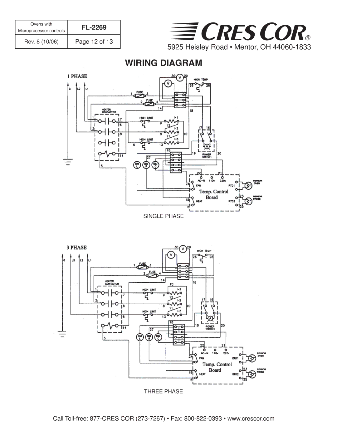 Cres Cor CO151H189B-Q1 manual Wiring Diagram 