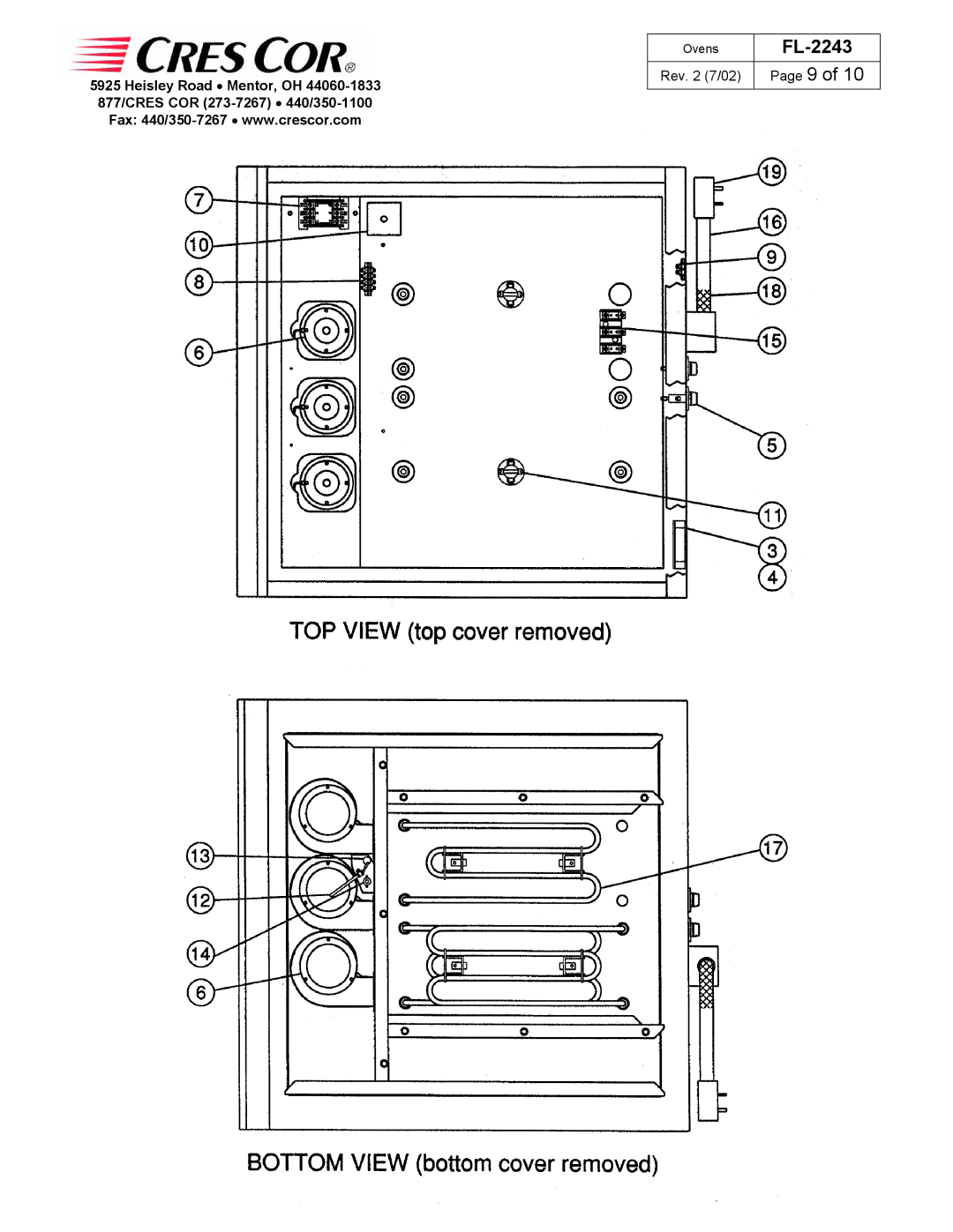 Cres Cor FL-2243 manual 