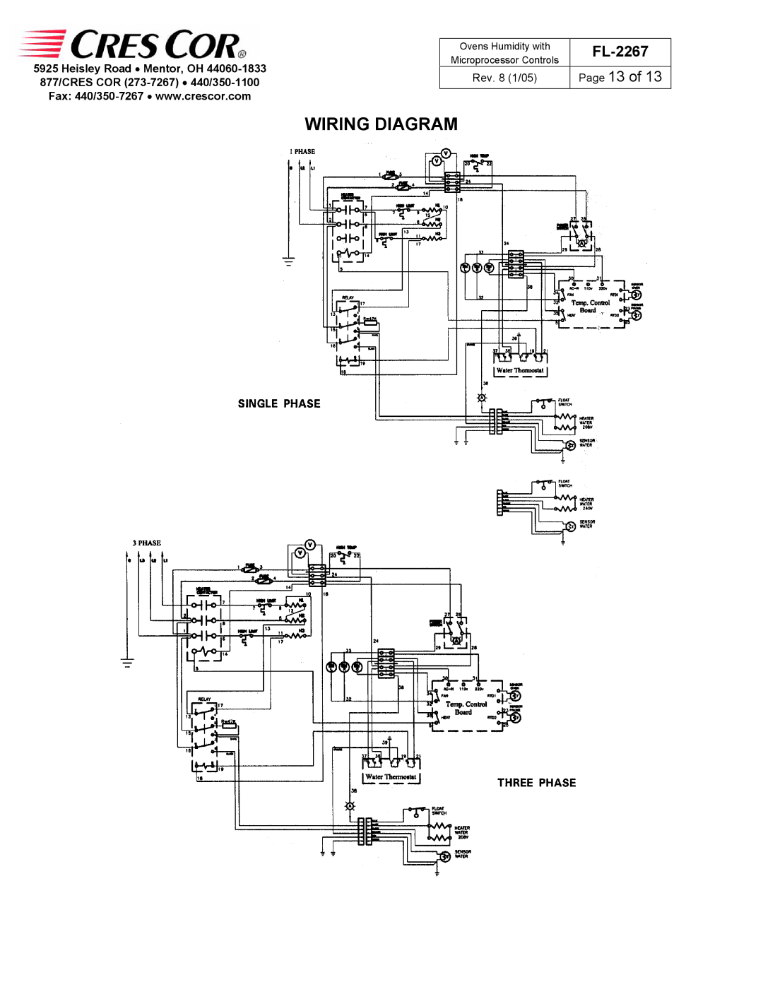 Cres Cor CO151HWUA5B, RO151FWUA18B, CO151HWUA6B, RO151FW1332B, RO151FPWUA18B, RO151FPWUA12B, CO151FPWUA12B manual Wiring Diagram 