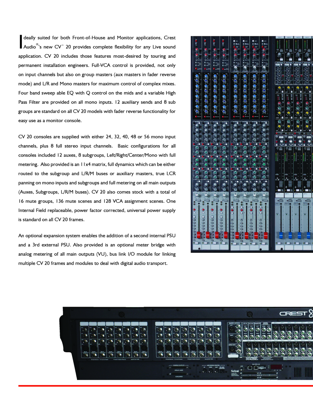 Crest Audio CV 20 manual 