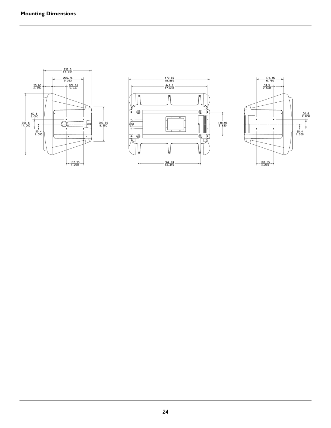 Crest Audio LQ 10P user manual Mounting Dimensions 