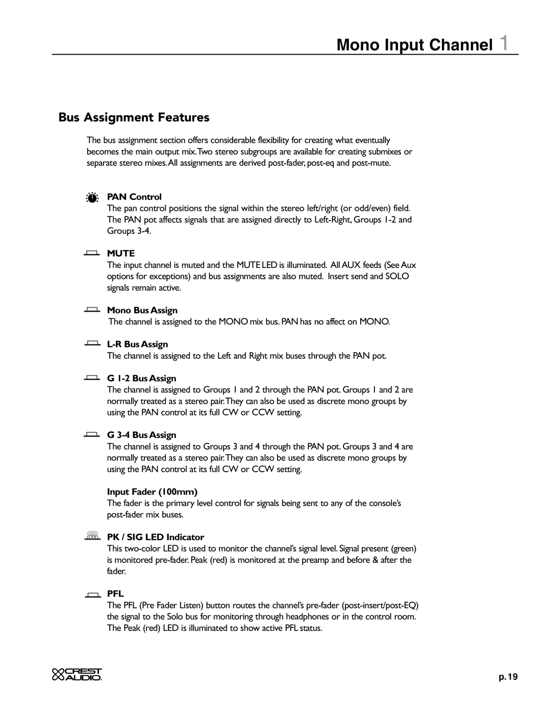 Crest Audio X 18R, X 20R owner manual Mute, Pfl 
