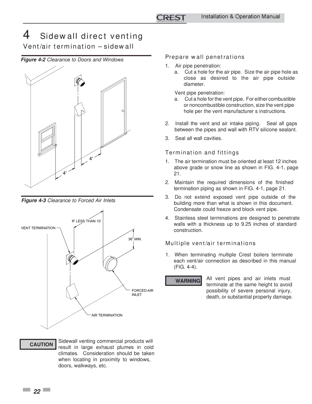 Crestron electronic 3.5, 2.5, 1.5 service manual Prepare wall penetrations, 2Clearance to Doors and Windows 