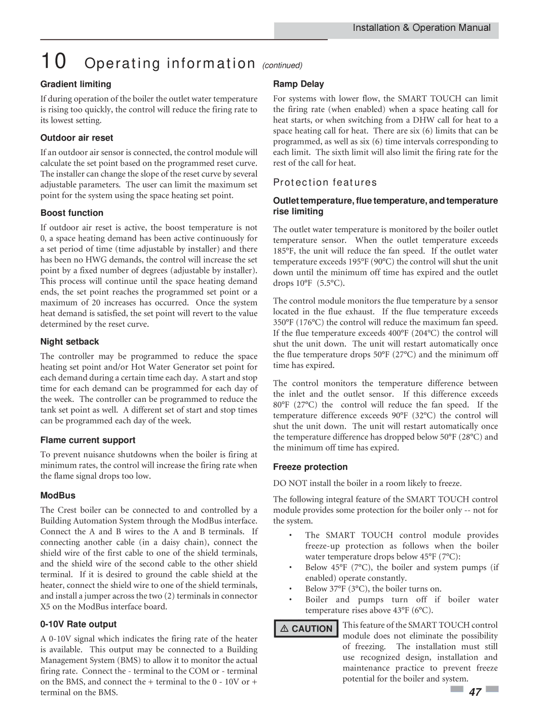 Crestron electronic 3.5, 2.5, 1.5 service manual Protection features 