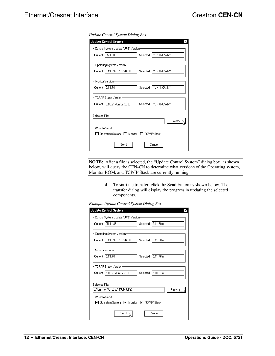 Crestron electronic manual 12 ∙ Ethernet/Cresnet Interface CEN-CN Operations Guide DOC 