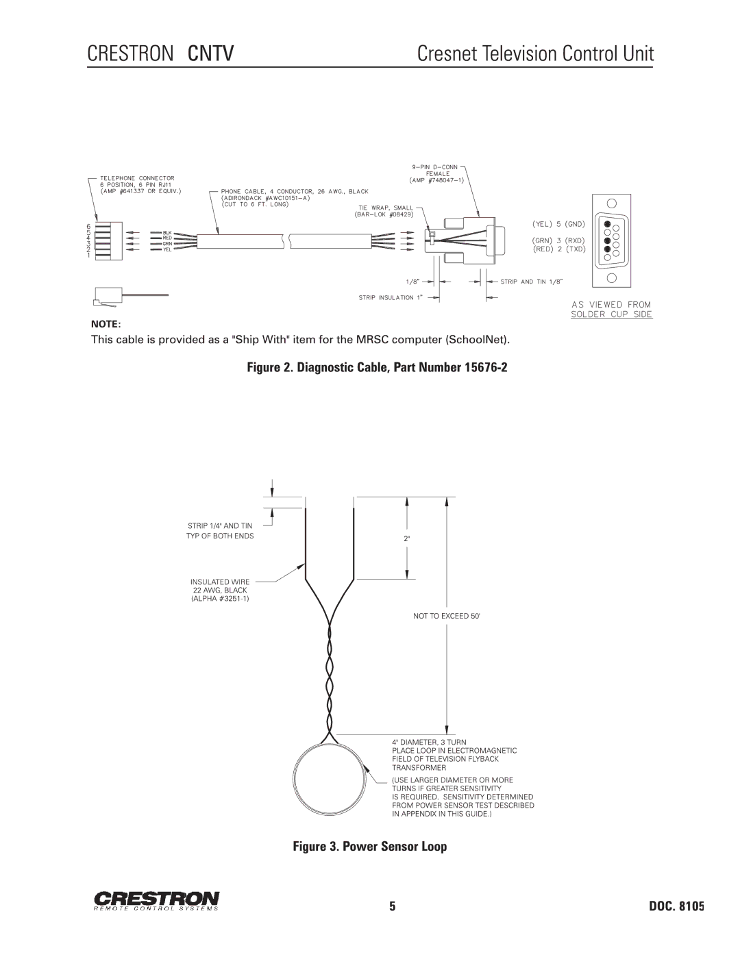 Crestron electronic CNTV manual 