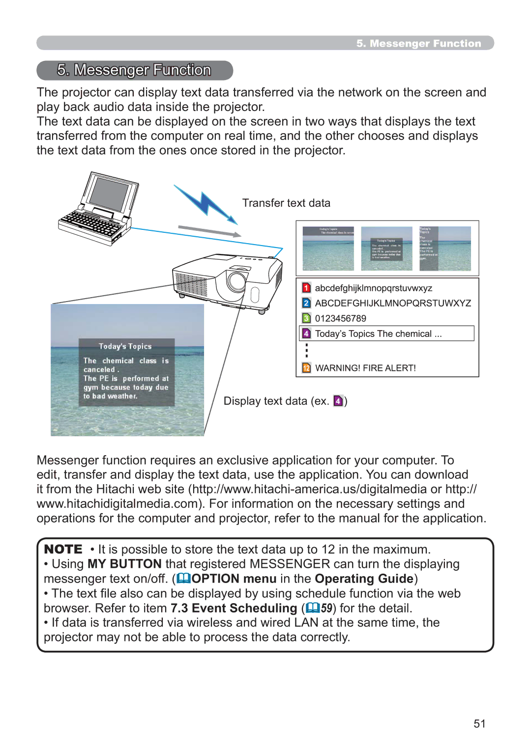 Crestron electronic CP-WX3014WN, CP-X4014WN, CP-X3014WN, CP-X2514WN user manual Messenger Function 