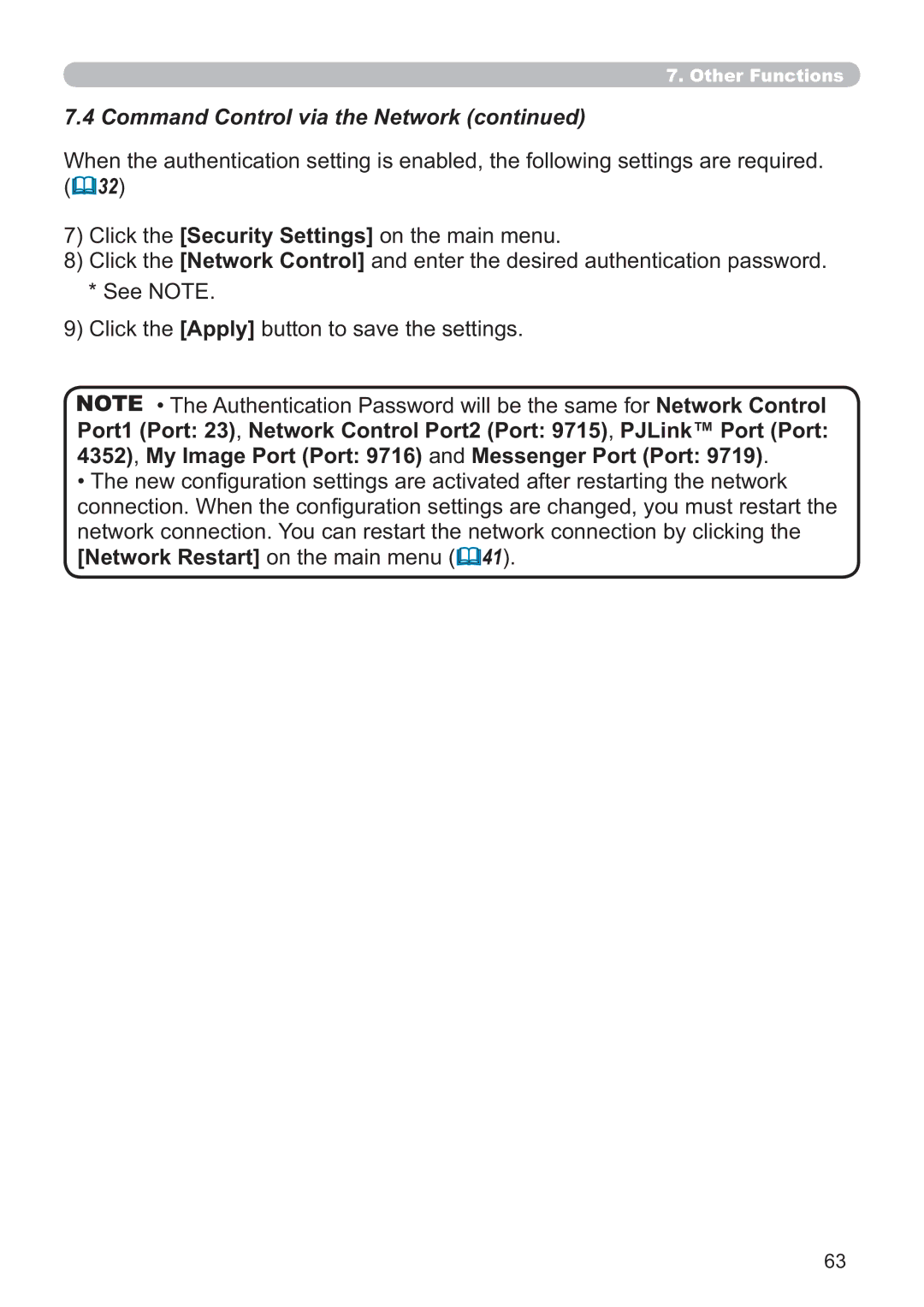 Crestron electronic CP-WX3014WN, CP-X4014WN, CP-X3014WN, CP-X2514WN user manual Command Control via the Network 