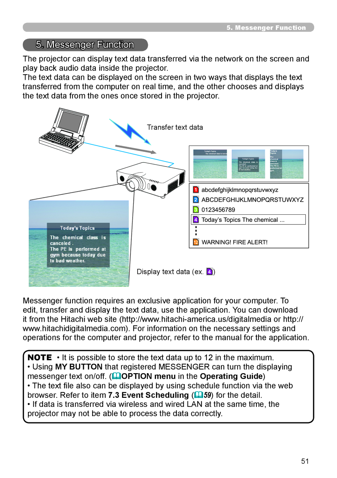 Crestron electronic CP-WX8240, CP-X8150 user manual Messenger Function 