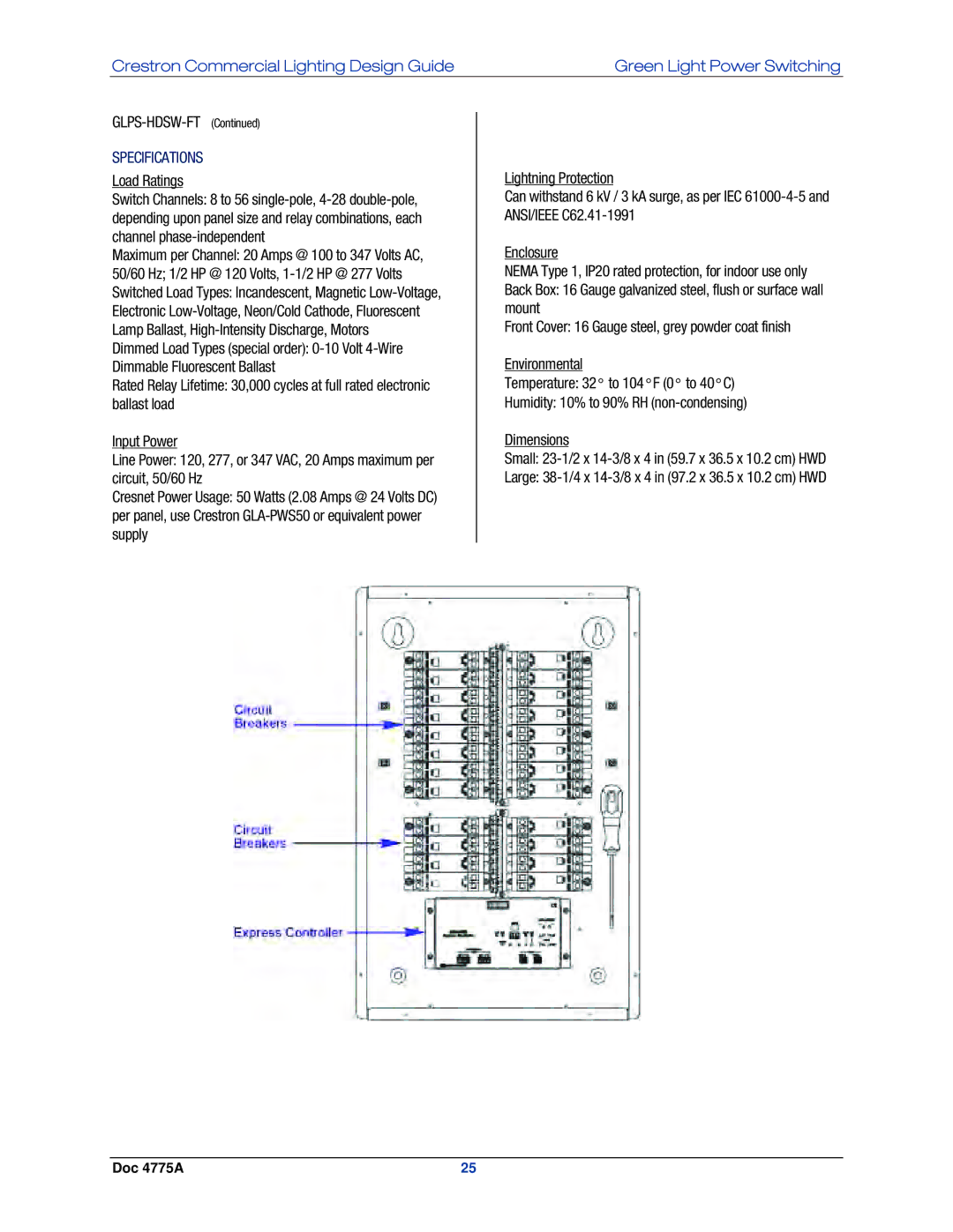 Crestron electronic GLPS-HSW-FT, IPAC-GL1, GLPS-SW-FT, GLPS-HDSW-FT manual Glps-Hdsw-Ft, Load Ratings 