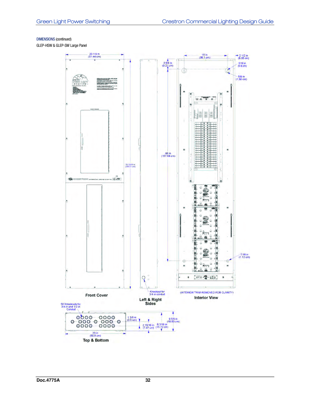 Crestron electronic IPAC-GL1, GLPS-SW-FT, GLPS-HDSW-FT, GLPS-HSW-FT manual GLEP-HSW & GLEP-SW Large Panel 