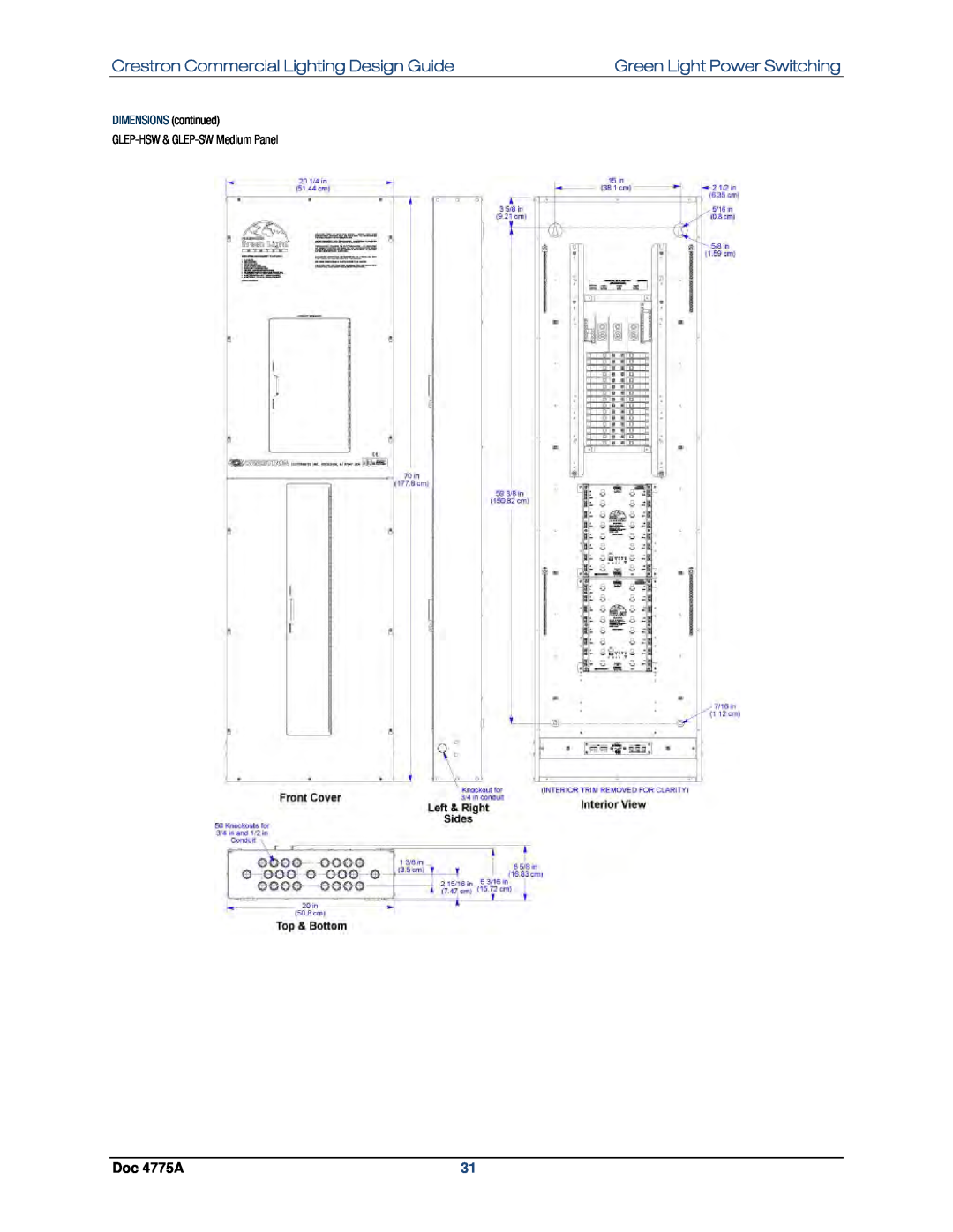 Crestron electronic GLPS-HSW-FT, GLPS-SW Crestron Commercial Lighting Design Guide, Green Light Power Switching, Doc 4775A 