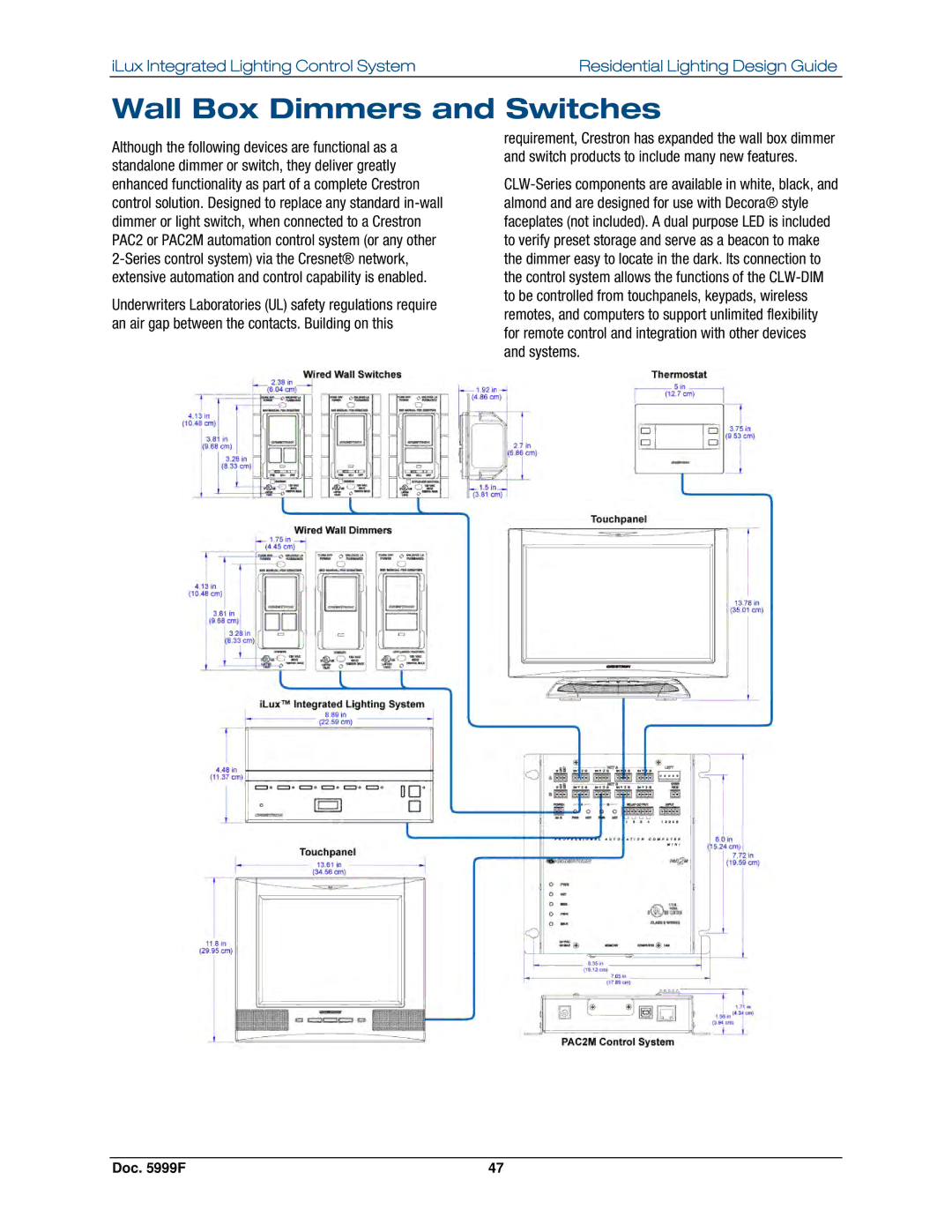 Crestron electronic Residential Lighting manual Wall Box Dimmers and Switches 