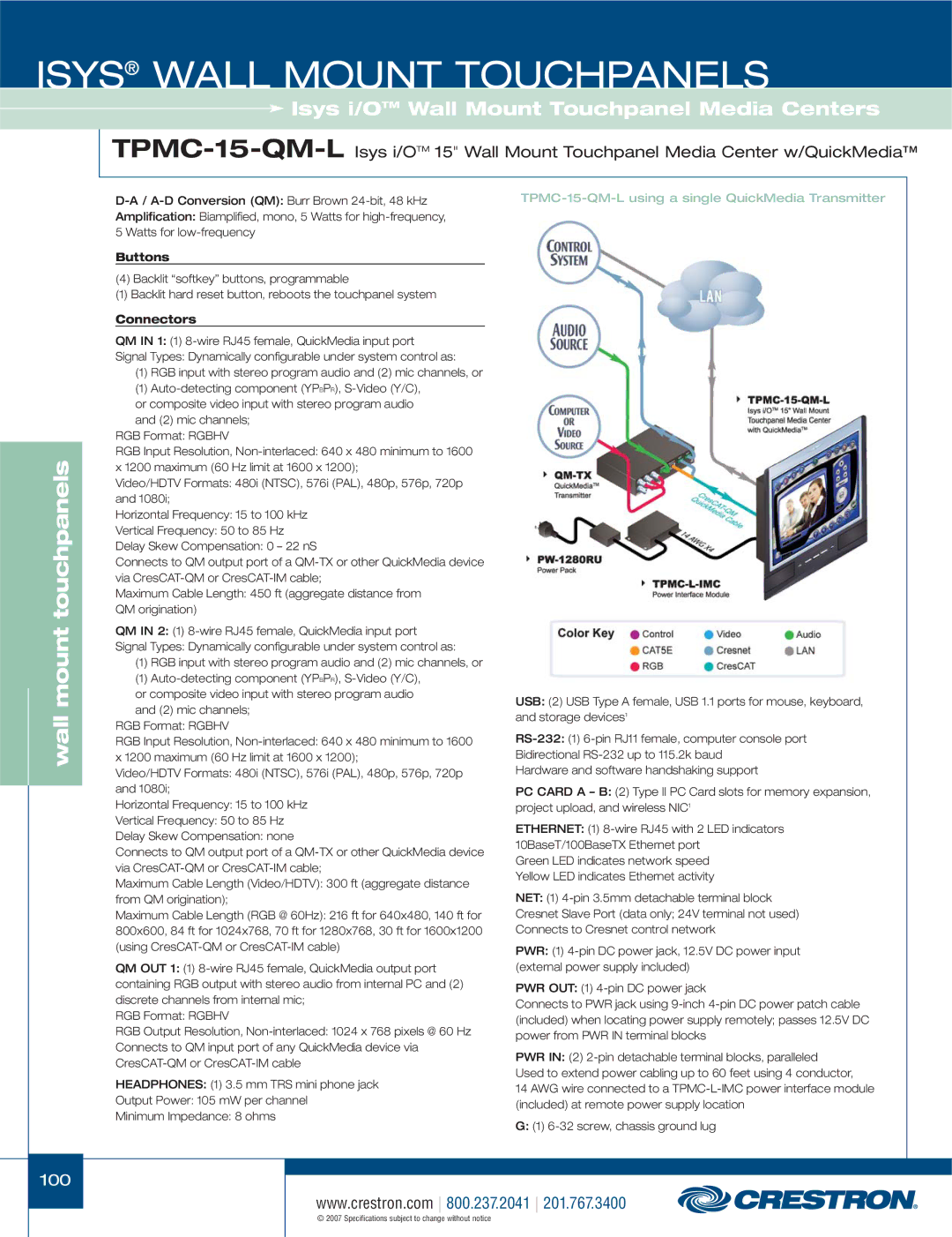 Crestron electronic TPS-17L, TPS-4000L, TPS-3100L, TPS-12L, TPS-15L manual 