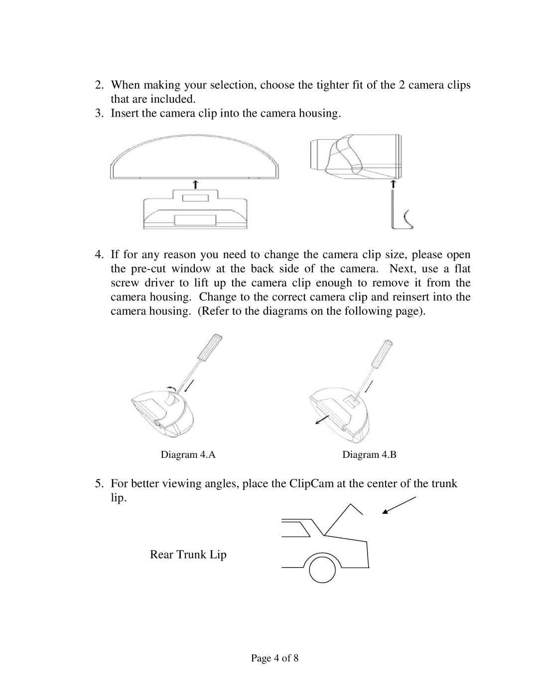 Crimestopper Security Products SV-6400 installation manual Diagram 4.ADiagram 4.B 