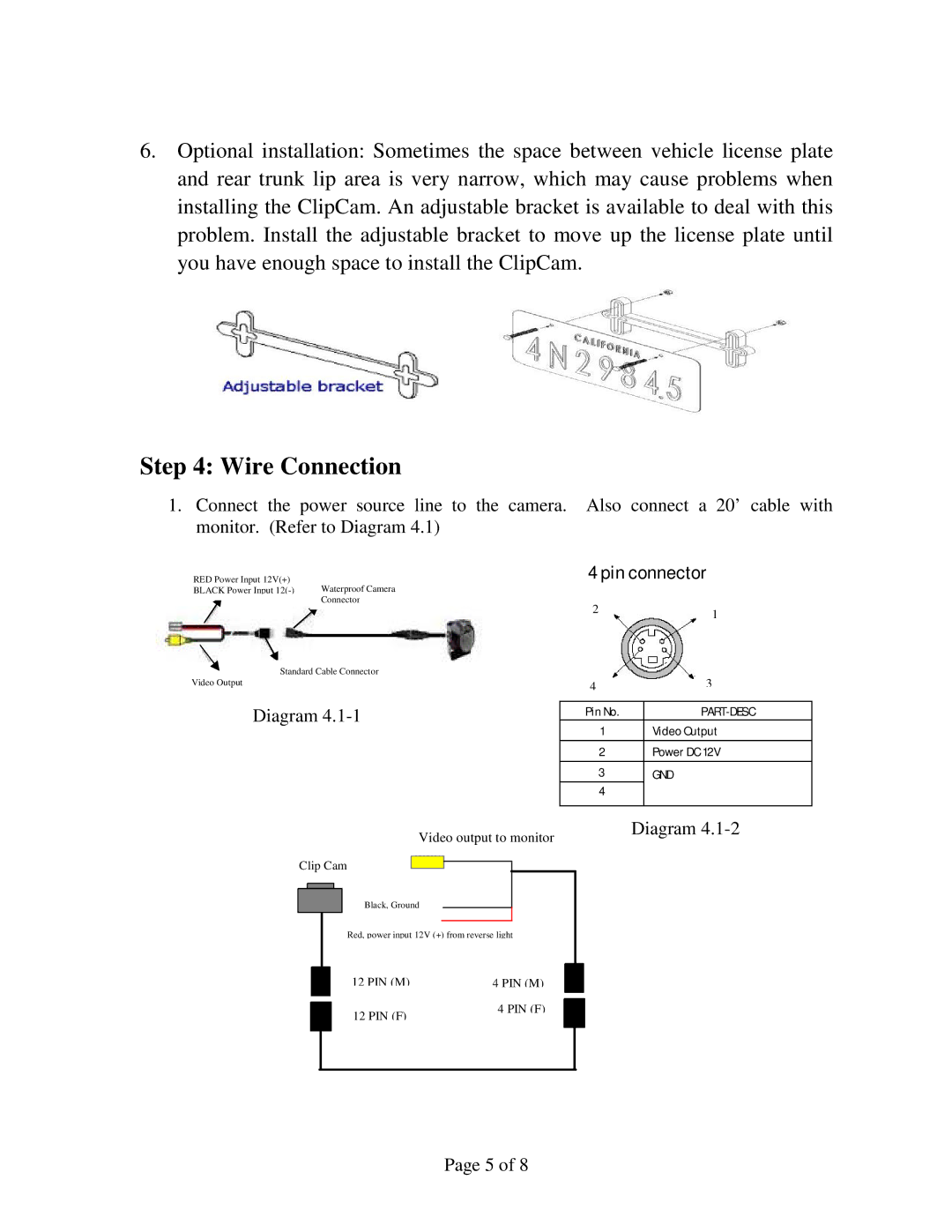 Crimestopper Security Products SV-6400 installation manual Wire Connection, Diagram 