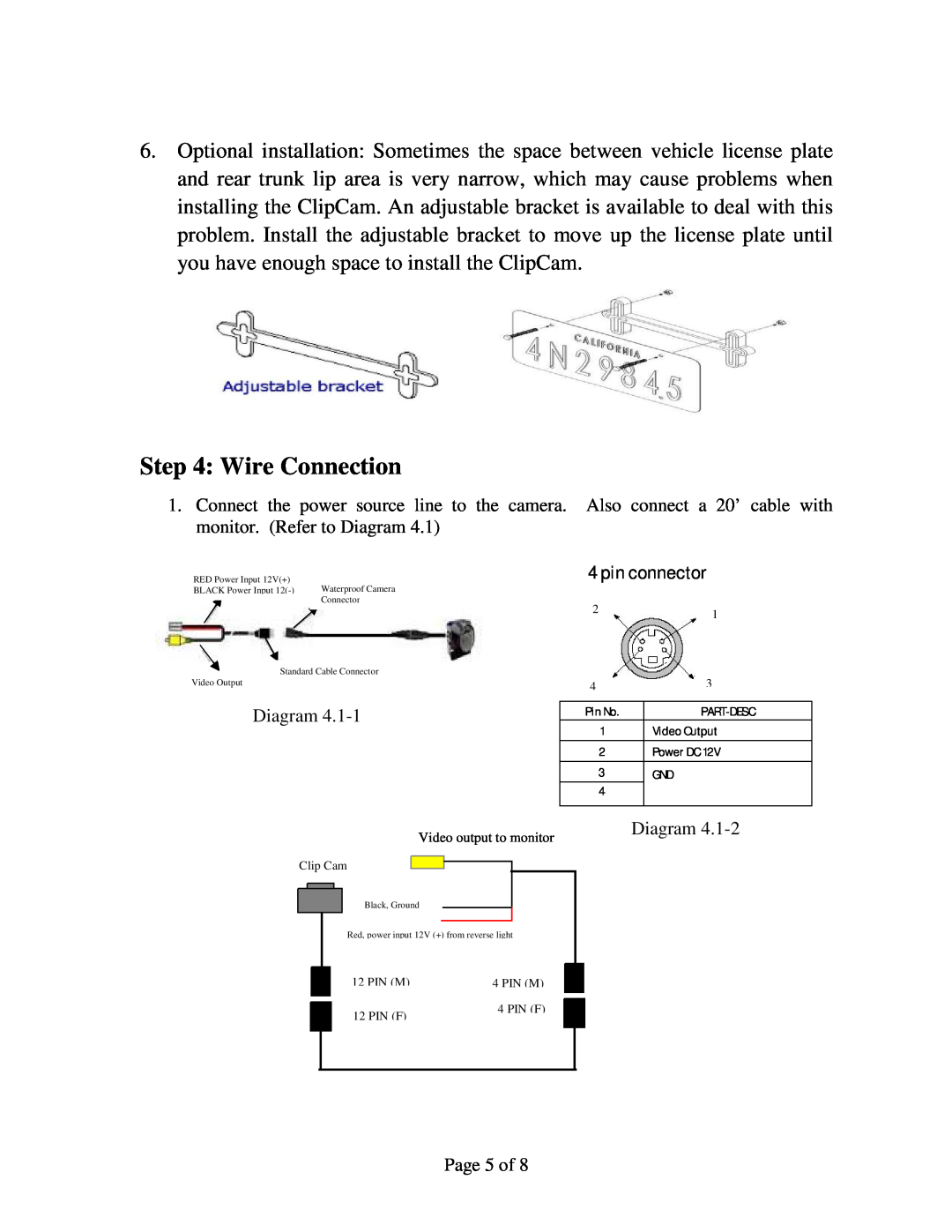 Crimestopper Security Products SV-6400 installation manual Wire Connection, Diagram, Page 5 of 