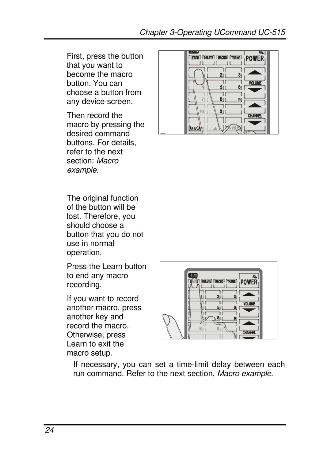 Crisp Solutions manual Operating UCommand UC-515 