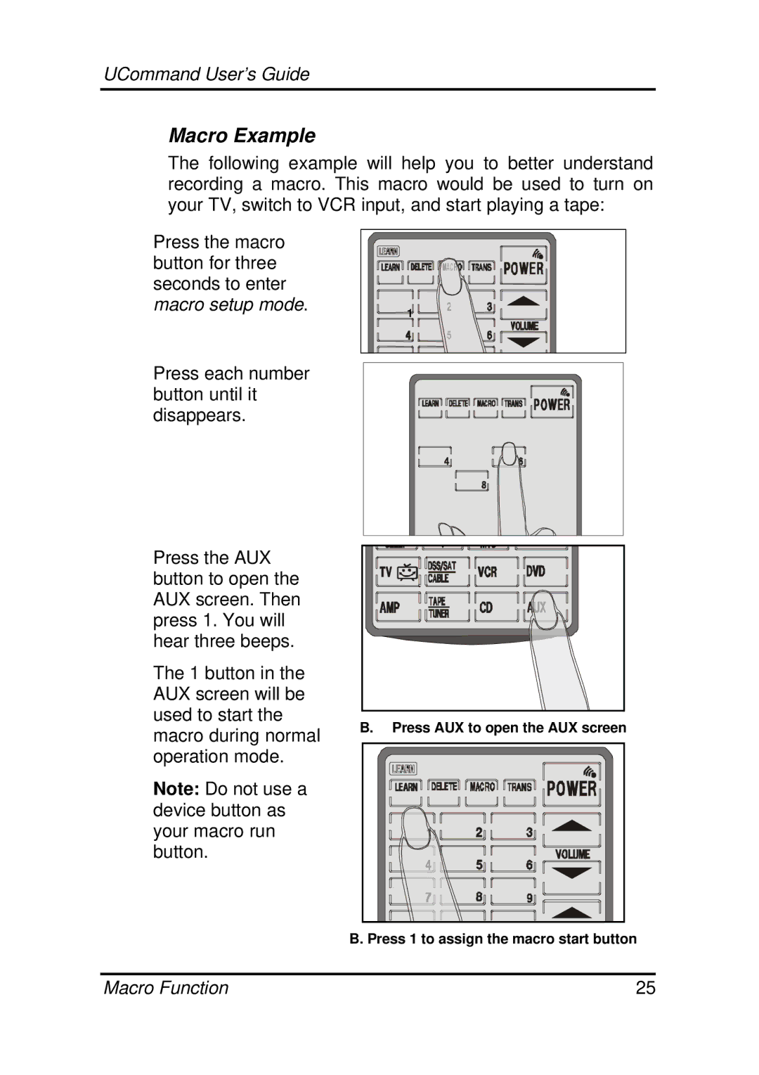 Crisp Solutions UC-515 manual Macro Example 