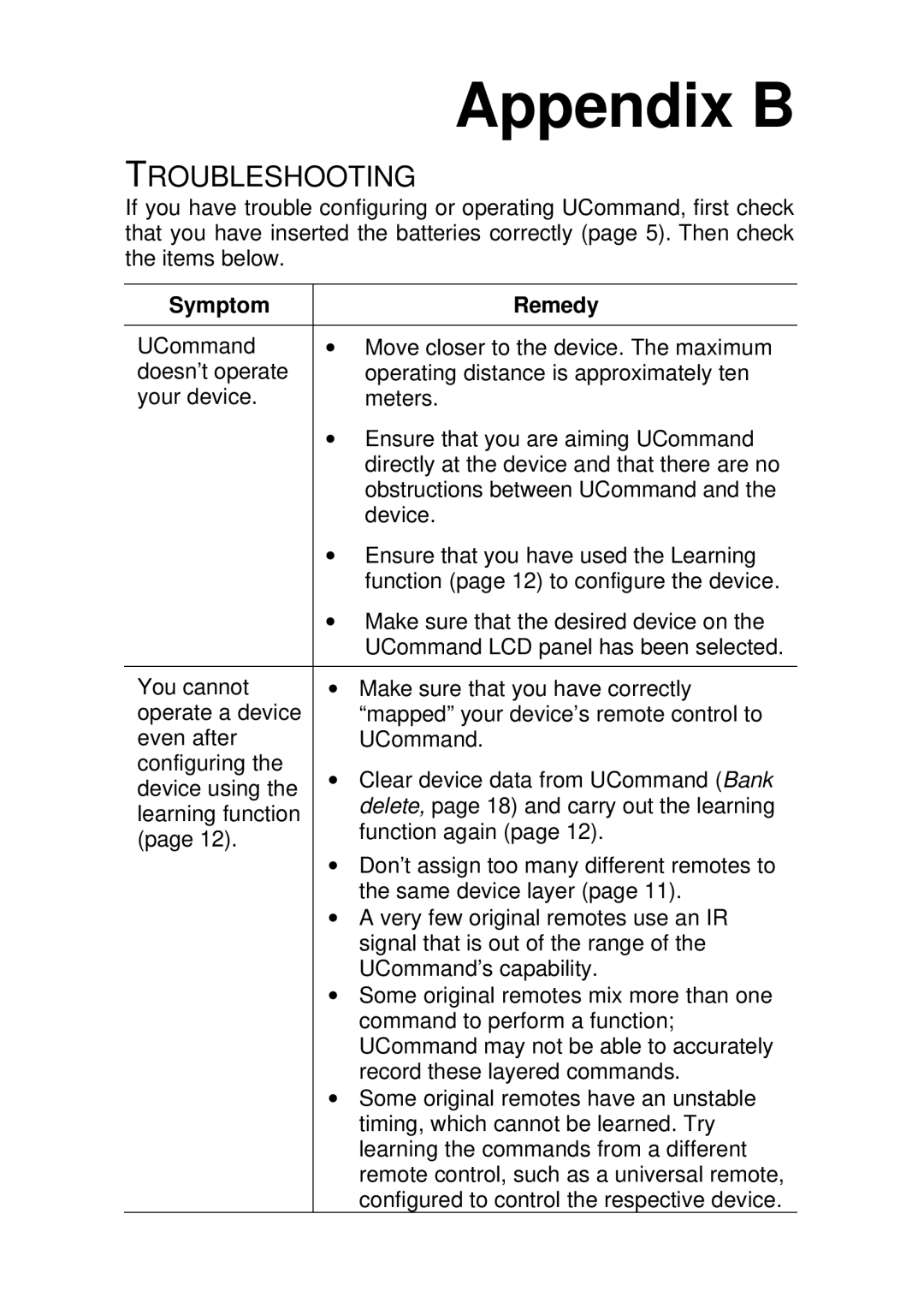 Crisp Solutions UC-515 manual Appendix B 