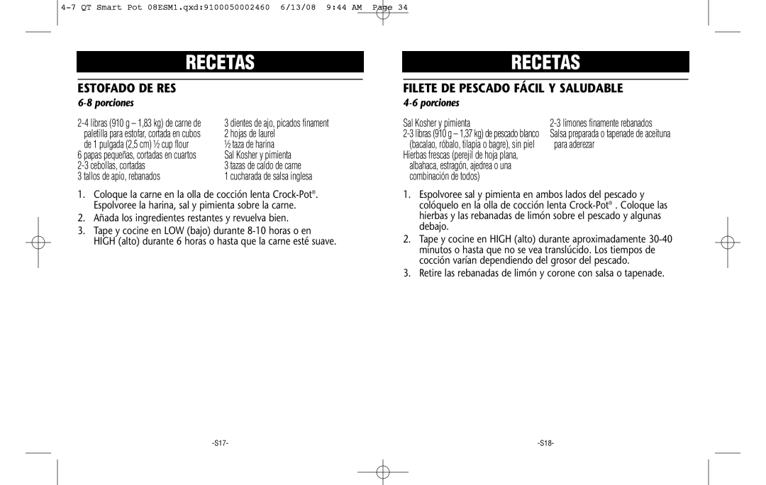 Crock-Pot Smart-Pot 4-7 Quart Filete DE Pescado Fácil Y Saludable, Hojas de laurel, Cebollas, cortadas, Para aderezar 