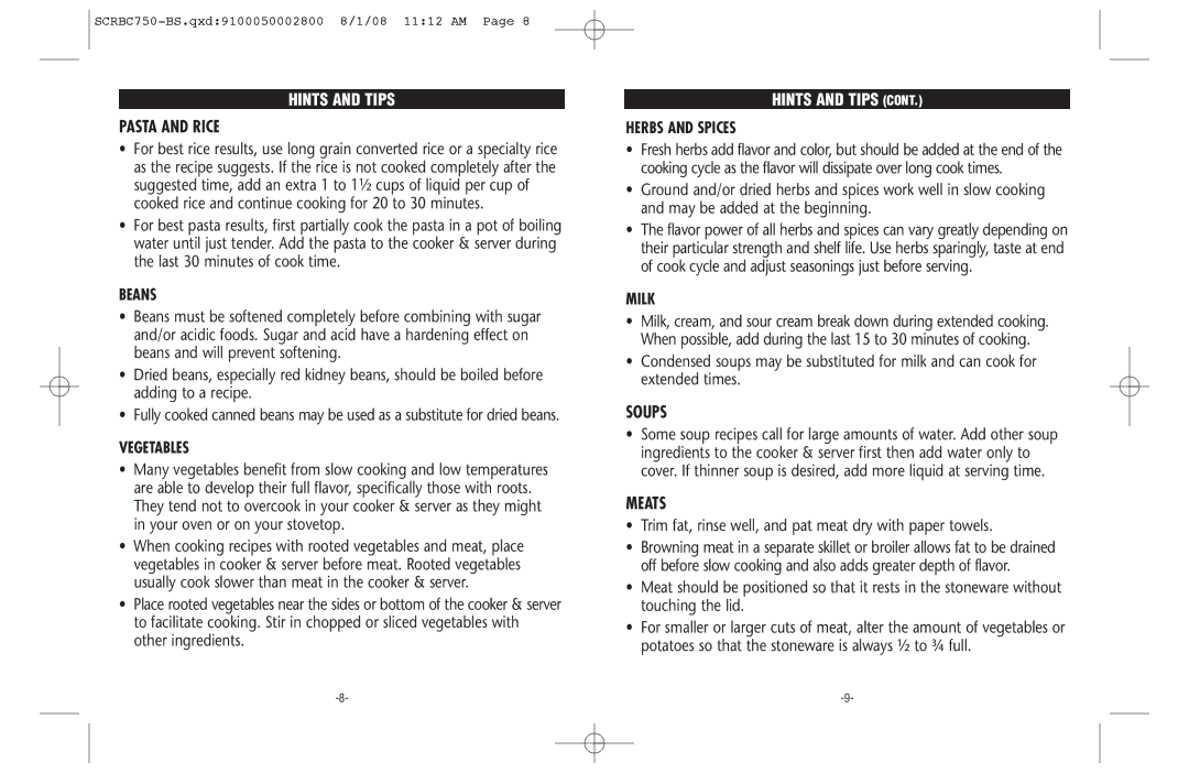 Crock-Pot Trio warranty Hints and Tips 