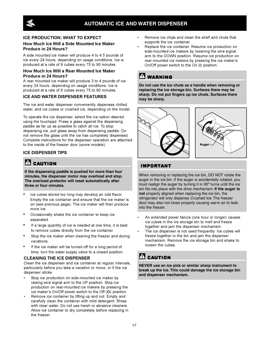 Crosley 241024401 manual ICE Production What to Expect 