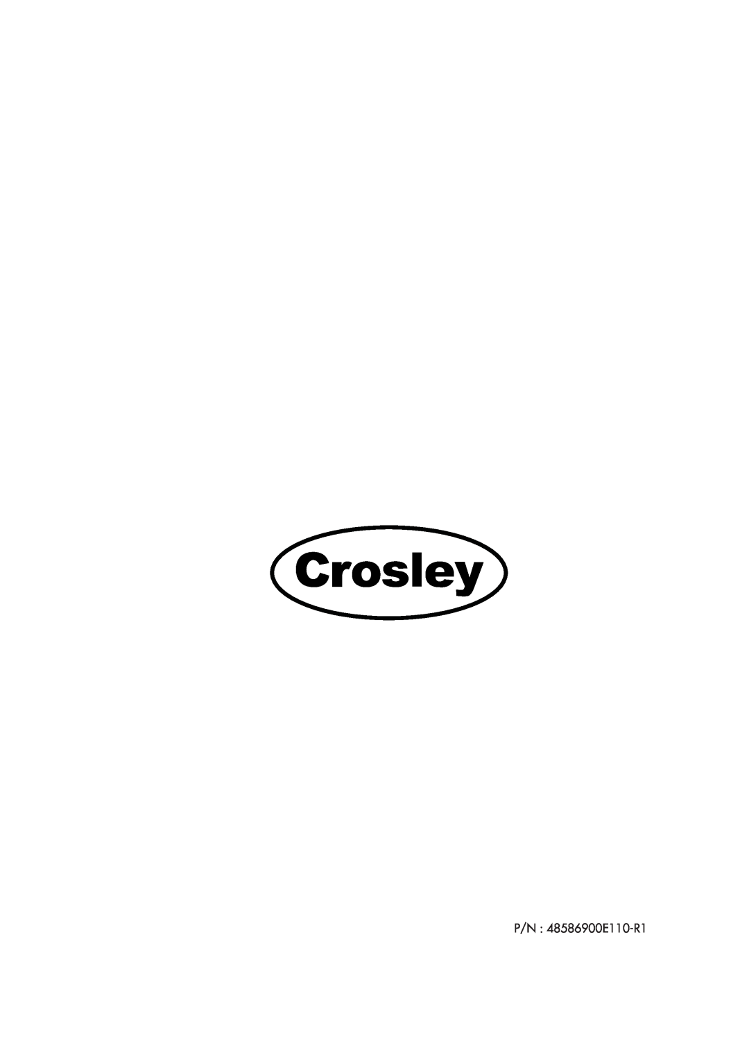 Crosley C42FHDHB120 owner manual P/N 48586900E110-R1 