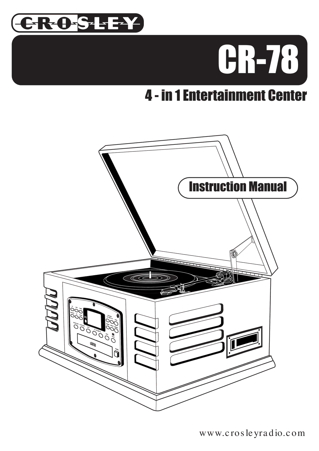 Crosley CR-78 manual 