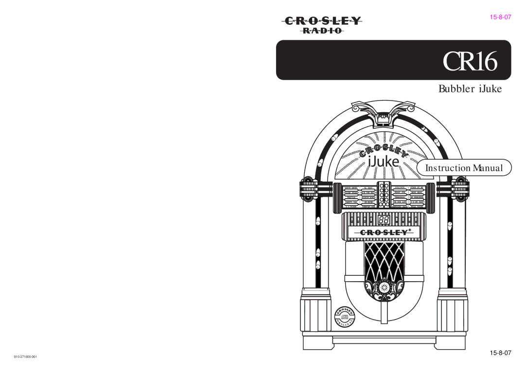 Crosley Radio CR16 instruction manual 