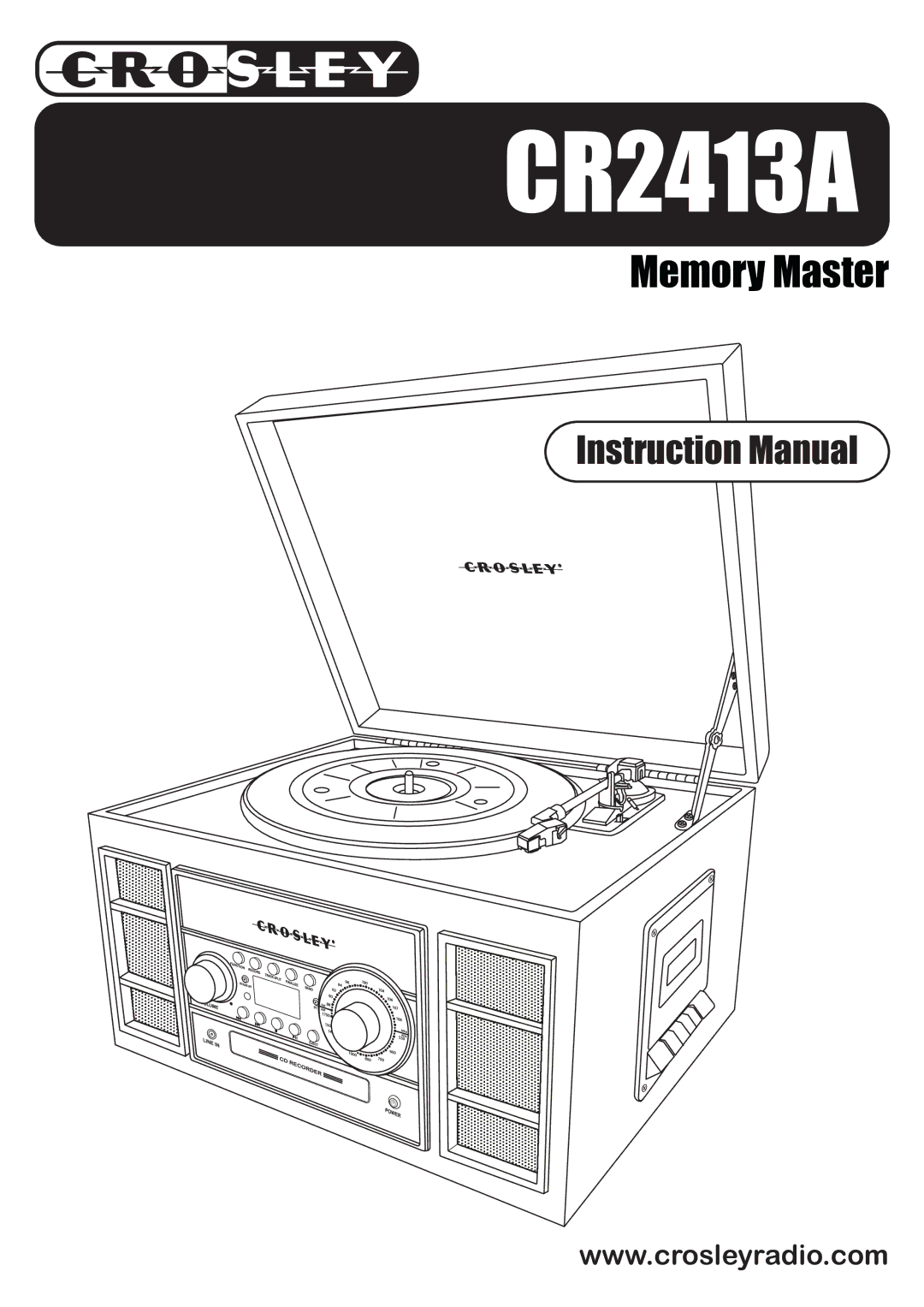 Crosley Radio CR2413A-BK, CR2413ABK manual Mwhjgik 