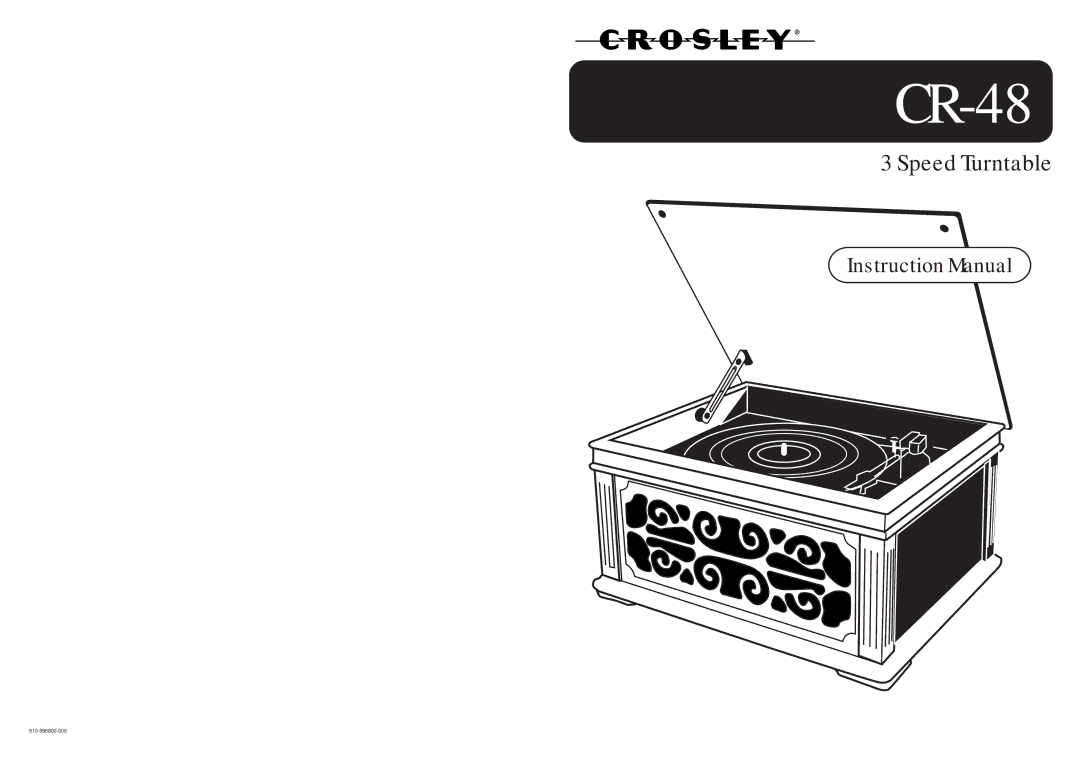 Crosley Radio CR48 instruction manual CR-48 