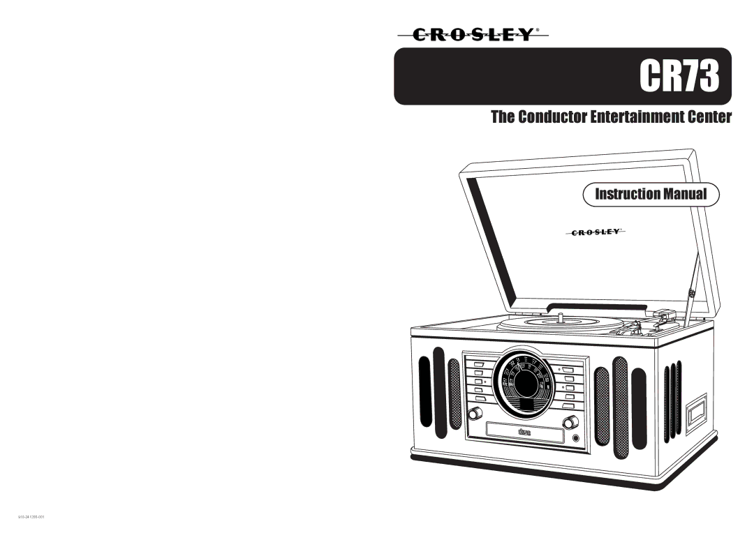 Crosley Radio CR73 instruction manual 