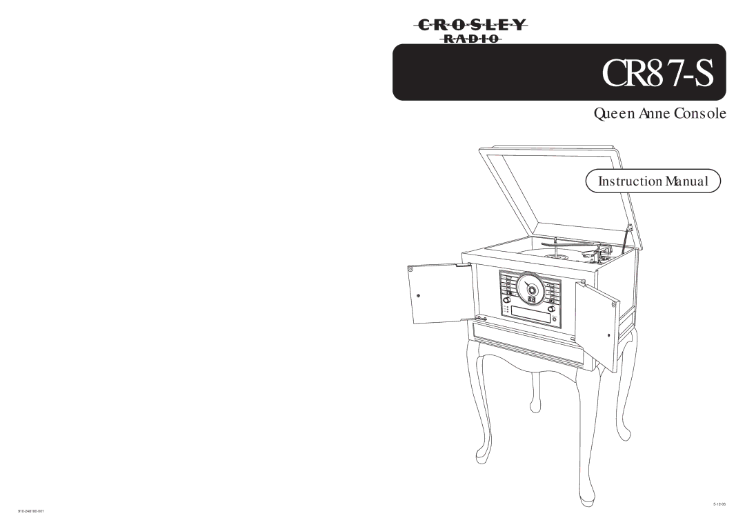 Crosley Radio CR87-S instruction manual 