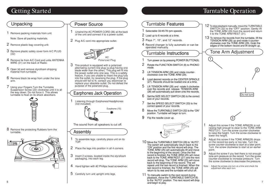 Crosley Radio CR87-S instruction manual Getting Started 