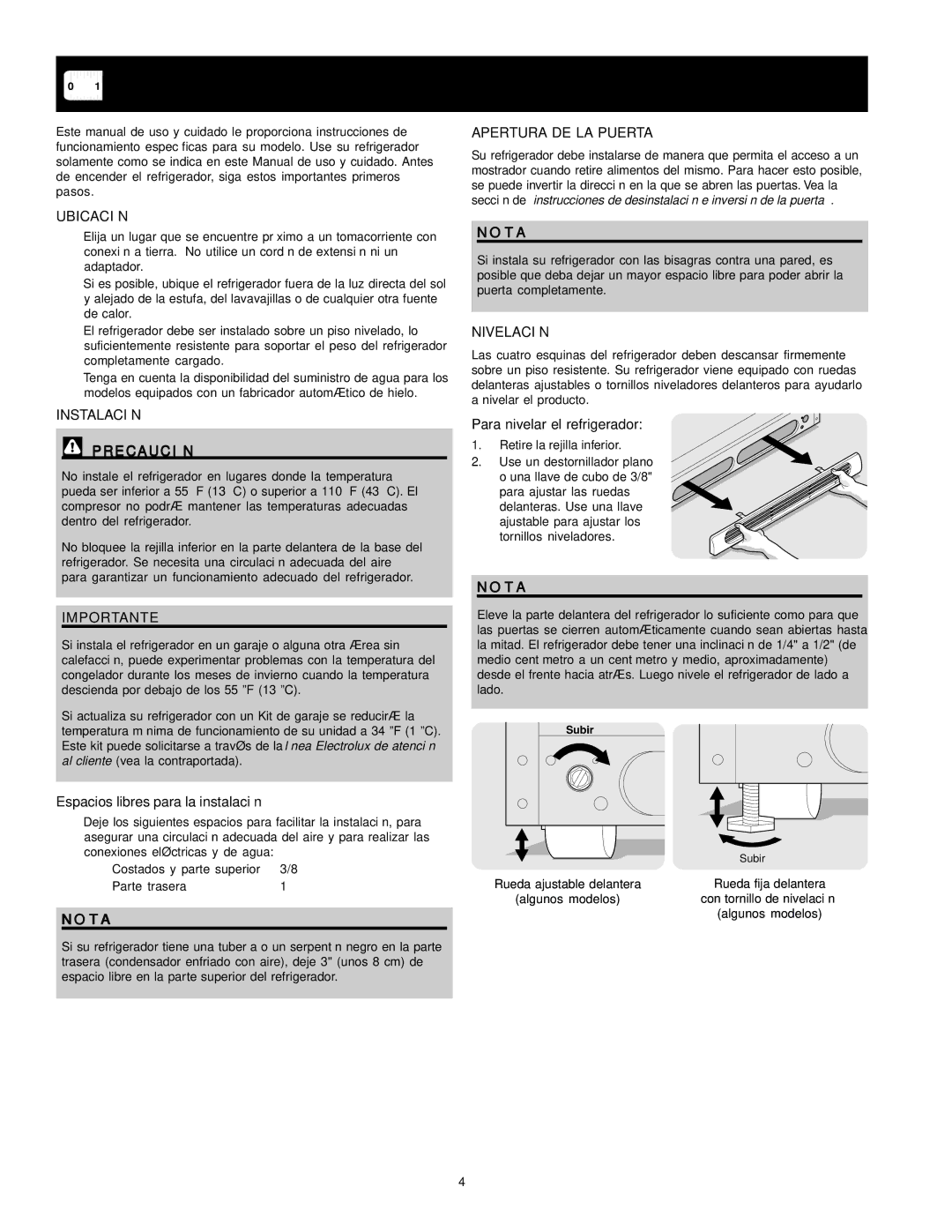 Crosley Refrigerator Top Mount manual Instalación 