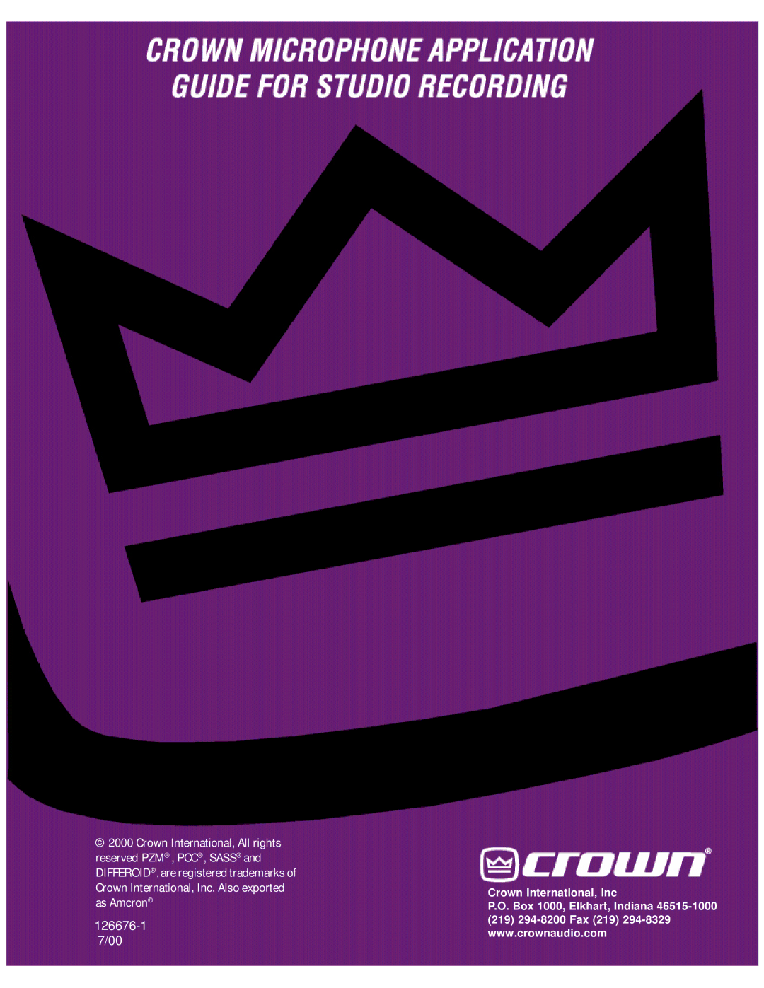 Crown 35246 manual 