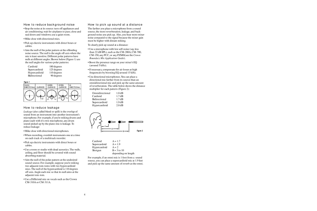 Crown Audio SASS manual Uc ba k D c 