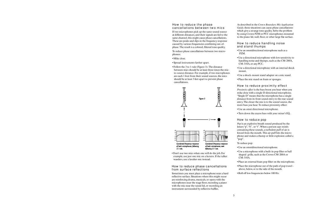 Crown Audio SASS manual To reduce Phase 