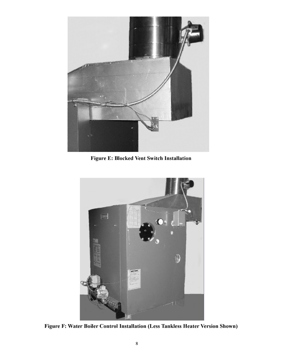 Crown Boiler 32-475ECS, 32-380ECS manual Figure E Blocked Vent Switch Installation 