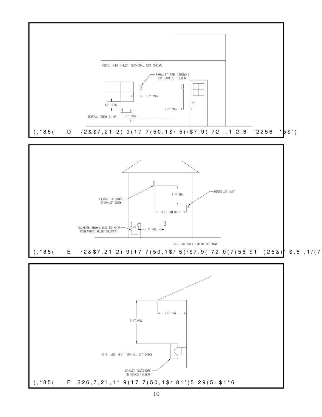 Crown Boiler BWC Series installation instructions 3c Positioning Vent Terminal Under Overhangs 