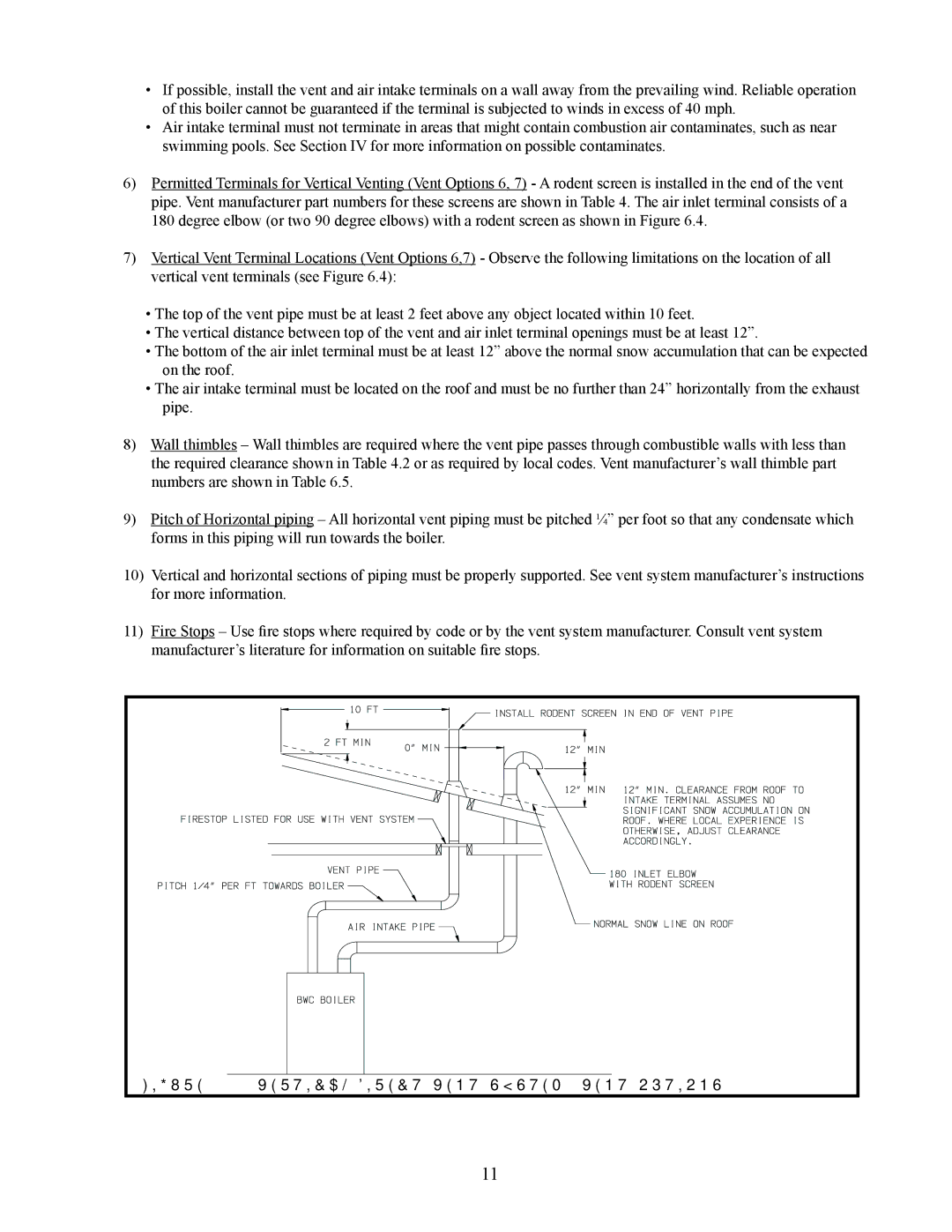 Crown Boiler BWC Series installation instructions Vertical Direct Vent System Vent Options 6 