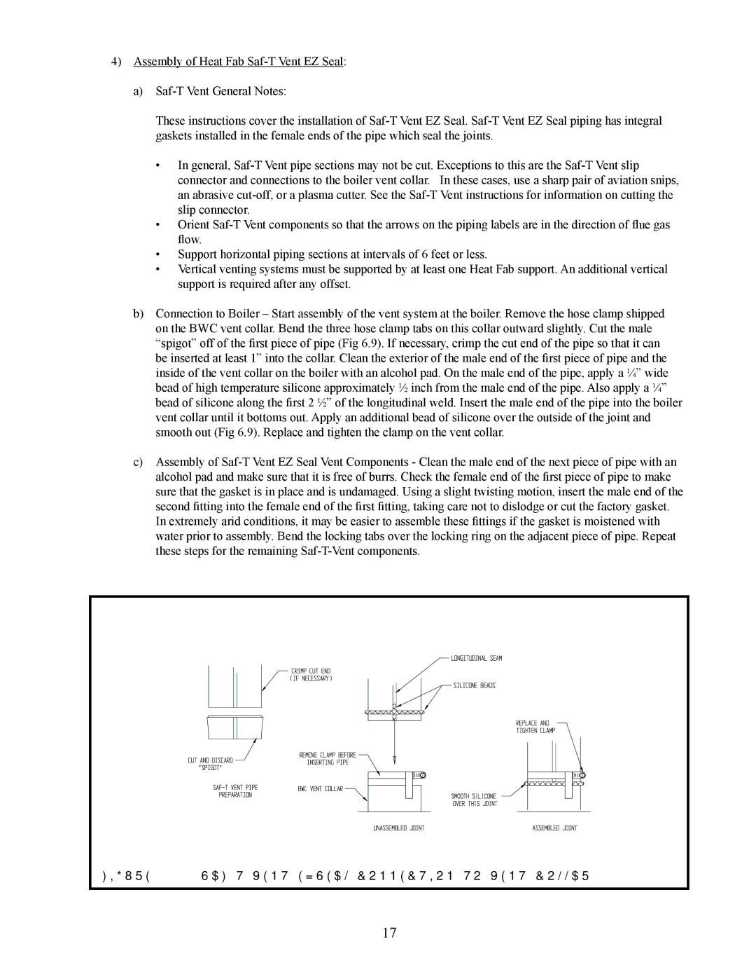 Crown Boiler BWC Series installation instructions SAF-T Vent Ezseal Connection to Vent Collar 